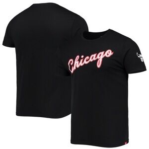 Chicago Bulls Sportiqe Black Script City Edition Comfy Tri-Blend T-Shirt - Small